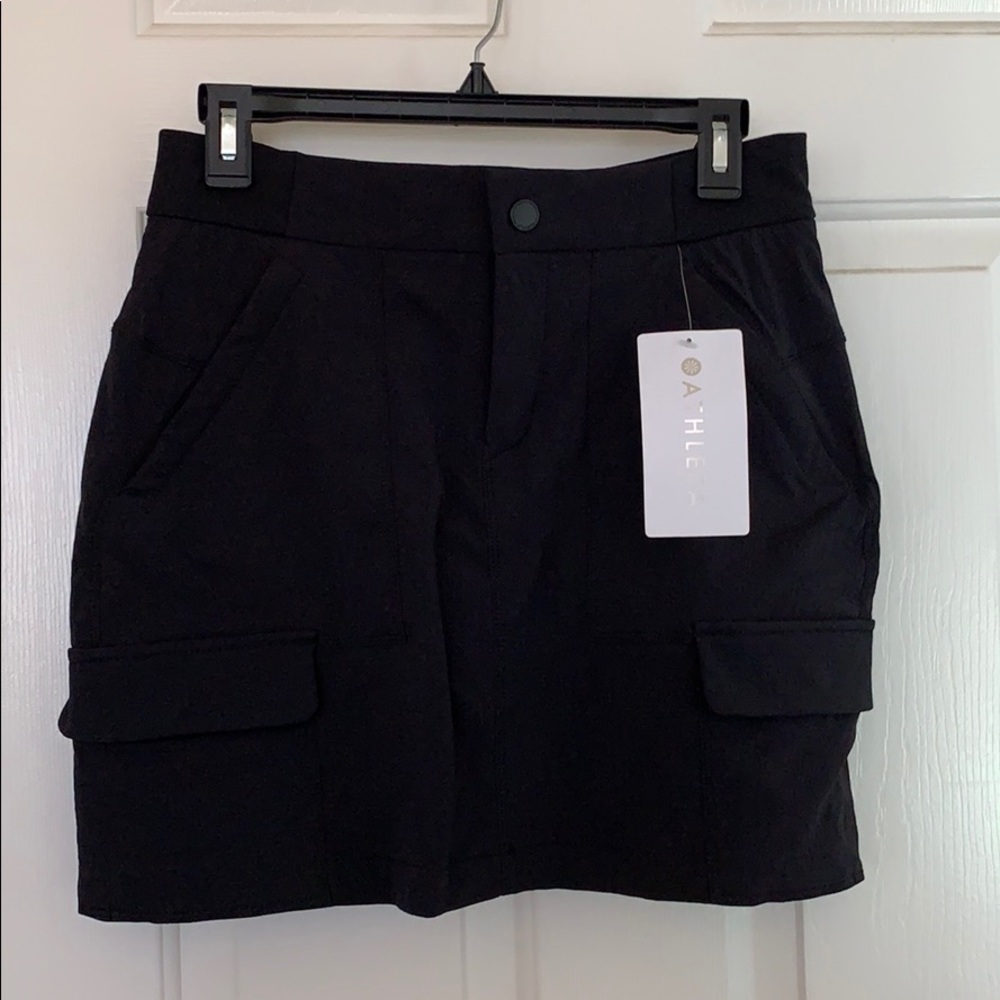 BRAND NEW Athleta black skirt w/ spandex shorts